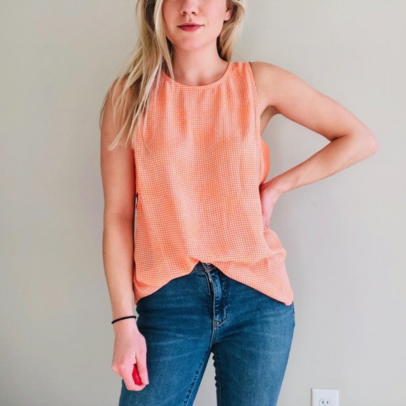 Trouve Open Side Sleeveless Tank Top Orange Sz M - Picture 2 of 8